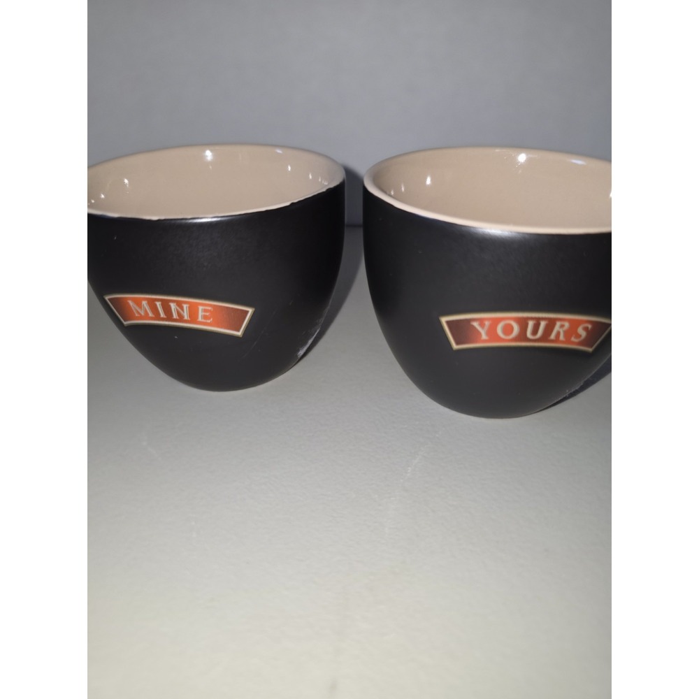 Baileys Irish‎ Cream Ceramic Cups "Yours and Mine" 3 x 3.5" Set of 2